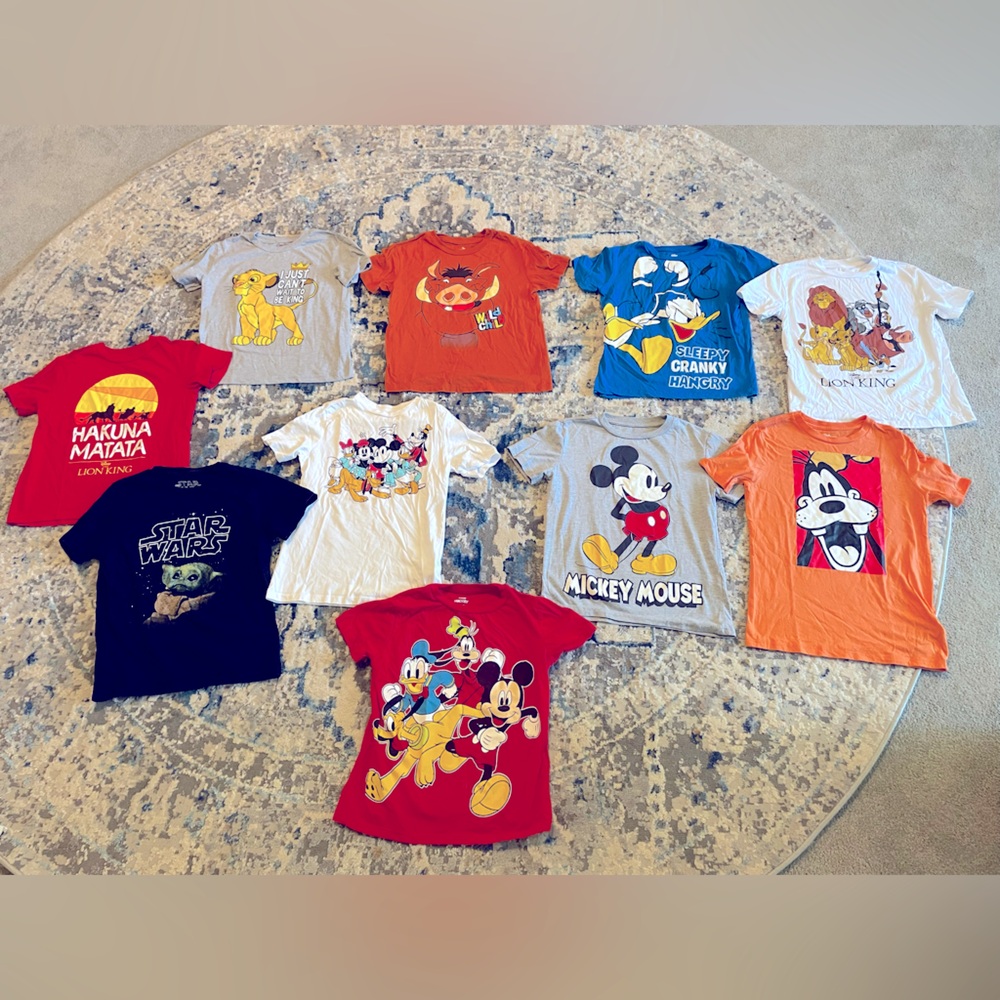Lot of 10 Disney shirts size medium 7/8